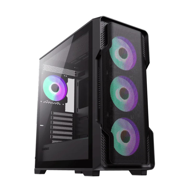 Case GameMax Siege BK E-ATX ARGB Vidrio Templado