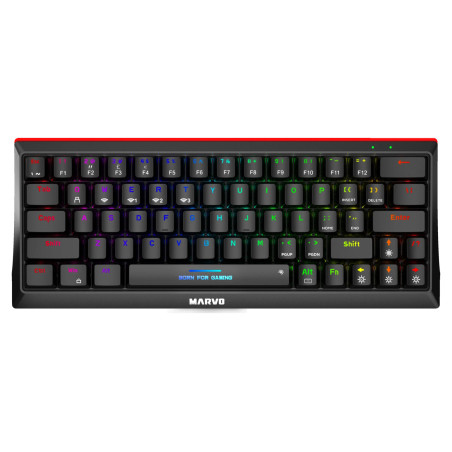 Teclado Mecánico Marvo KG962W Switch Blue RGB Tri-Mode