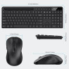 Kit Teclado + Mouse Marvo KC411W Inalámbrico con Soporte Móvil