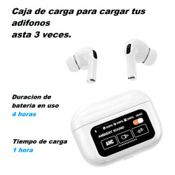 Audífonos Bluetooth ANC ENC con Pantalla Táctil