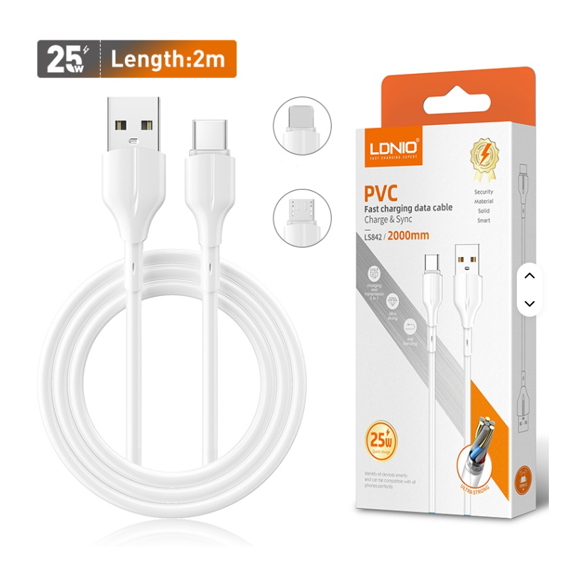 Cable LDNIO LS841 Tipo-C Carga Rápida 25W