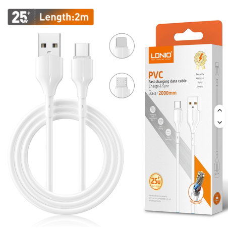 Cable LDNIO LS841 Tipo-C Carga Rápida 25W