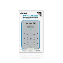 Protector de Voltaje Forza FWT631USBC 6 AC + 3 USB