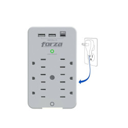 Protector de Voltaje Forza FWT631USBC 6 AC + 3 USB