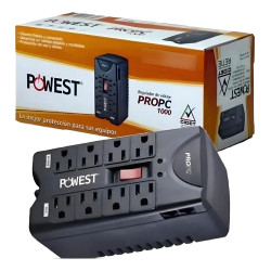 Regulador de Voltaje Powest PROPC 1000VA 8 Tomas