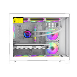 Case GameMax HYPE-M WH M-ATX ARGB Vidrio Curvo