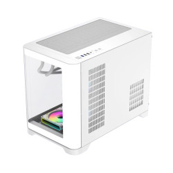 Case GameMax HYPE-M WH M-ATX ARGB Vidrio Curvo