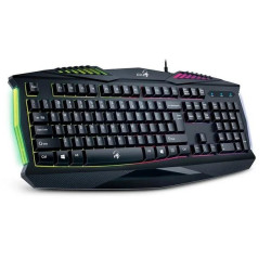 Teclado Gamer Genius Scorpion K220 SP BK Iluminación Arco Iris