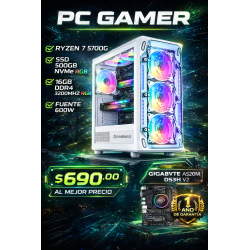 CPU Gamer Ryzen 7 5700G 16GB SSD 500GB Windows 11