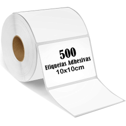 Etiqueta Térmica 10x10 cm Rollo 500 Unidades