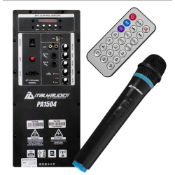 Caja de Audio Italy PA1504 | 15" | 90.000W | Bluetooth | USB/SD | LED