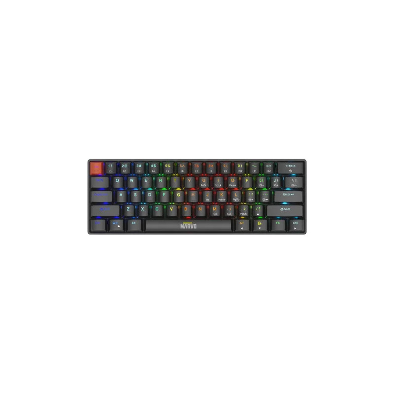 Teclado Mecanico Gamer Marvo KG933G SP BK Switch Red 60