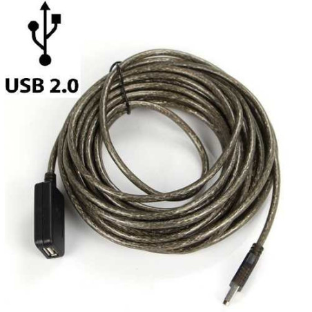 Extension USB 2.0 Hembra Macho 5m Amplificada Delta