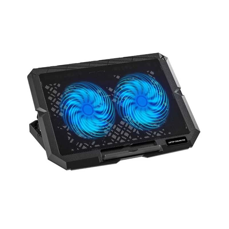 Base de Enfriamiento X3 Gaming Pad LED Azul 2 Fans 17 Pulgadas