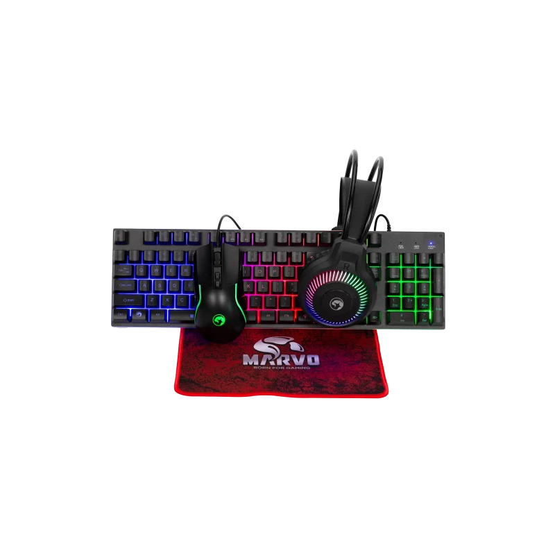 Kit Gamer 4 en 1 Marvo CM416 SP Loot 40 Teclado Mouse RGB