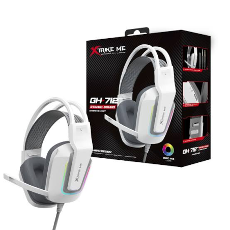 Audifonos Gamer Xtrike Me GH-712 WH Blanco RGB 3.5mm