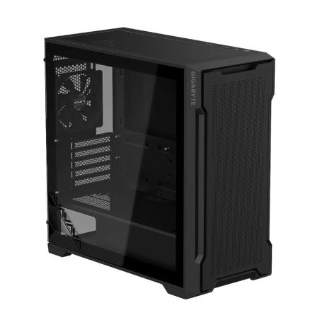 Case GIGABYTE C102 Glass Mid Tower Micro ATX Vidrio Templado Negro
