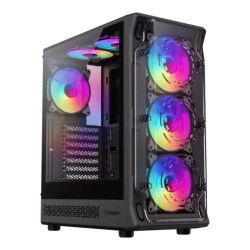 Case GameMax Starlight 2 AB BK Gabinete ATX 6 Fans ARGB USB-C