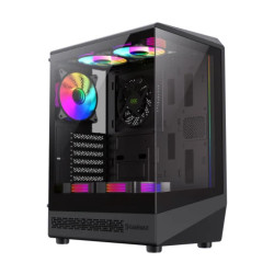 Case GameMax Vista COC AB BK Gabinete ATX Panorámico USB-C ARGB