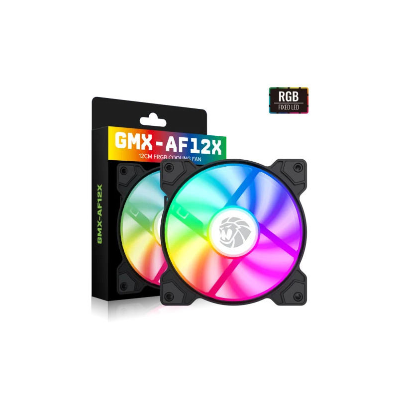 Ventilador GameMax GMX-AF12X Fan 12cm FRGB 4 Colores 12V