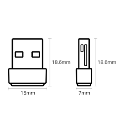 Adaptador Inalámbrico Nano USB Doble Banda AC600 Wi-Fi