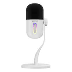 Micrófono Gamer Marvo MIC-08 WH RGB USB Streaming Podcast