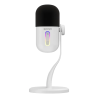 Micrófono Gamer Marvo MIC-08 WH RGB USB Streaming Podcast