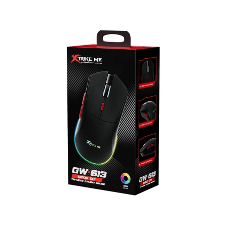 Mouse Gamer Xtrike Me GW-613 Tri Mode 2.4G BT 5.4 USB-C 10000 DPI