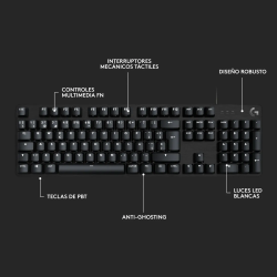 Teclado Gamer Mecánico Logitech G413 SE Teclas PBT USB