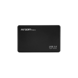 Enclosure Argom 2.5 SATA USB 3.0 Negro Case Externo HDD SSD