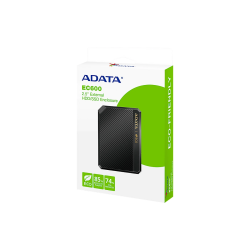 Case ADATA EC600 HDD SSD 2.5 USB 3.2 Negro Sin Herramientas
